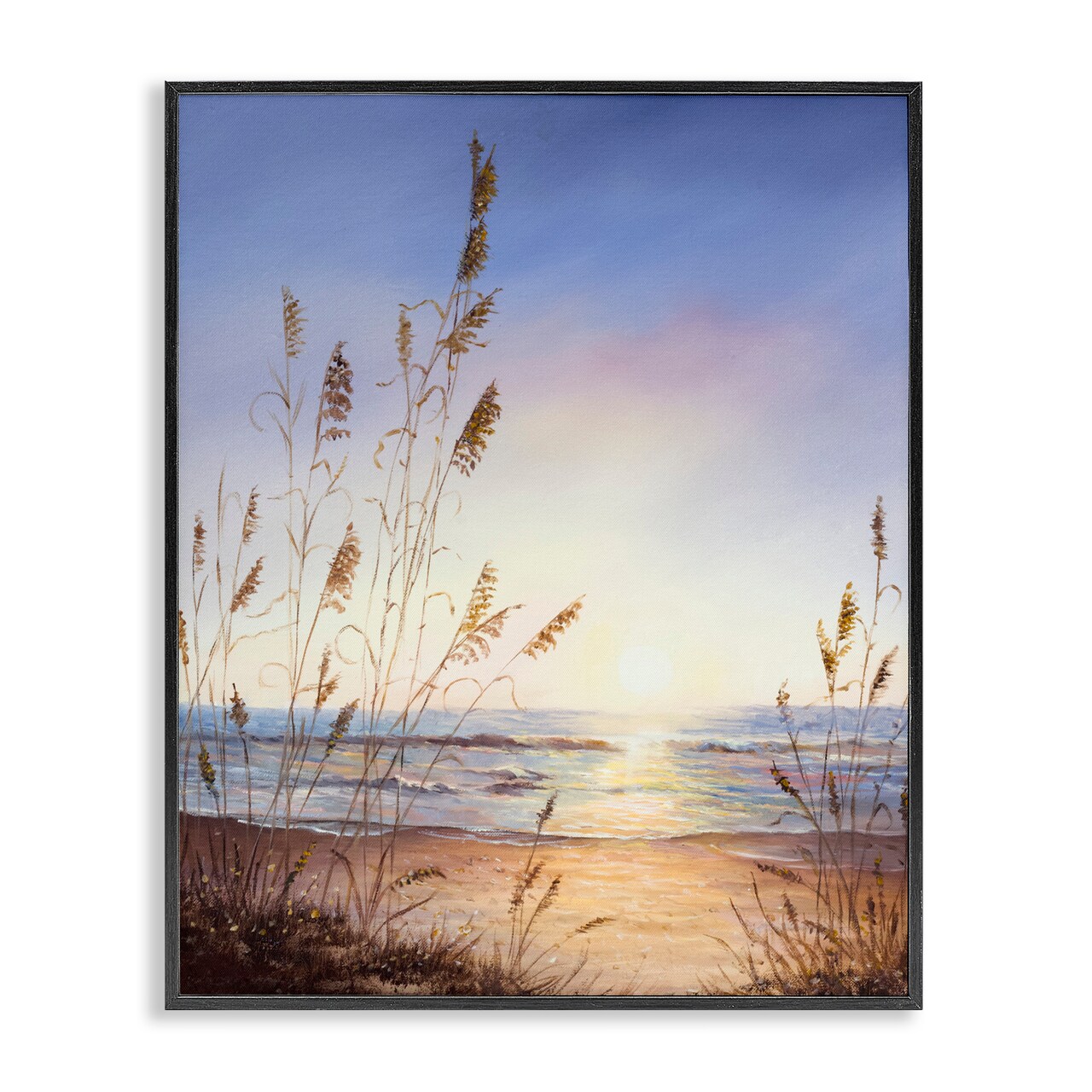 Stupell Industries Seascape with Sunlit Grasses Framed Giclee, design by Michelle Faber